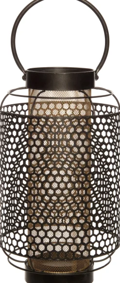 Online Windlicht Toby gold / schwarz D 22 cm H 51,5 Laternen & Windlichter