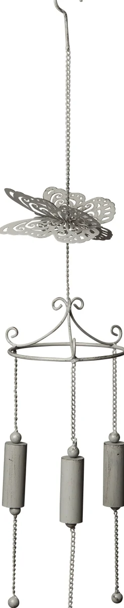 New Windspiel Schmetterling grau 14 x 13 x 68 cm Windspiele & Klangspiele