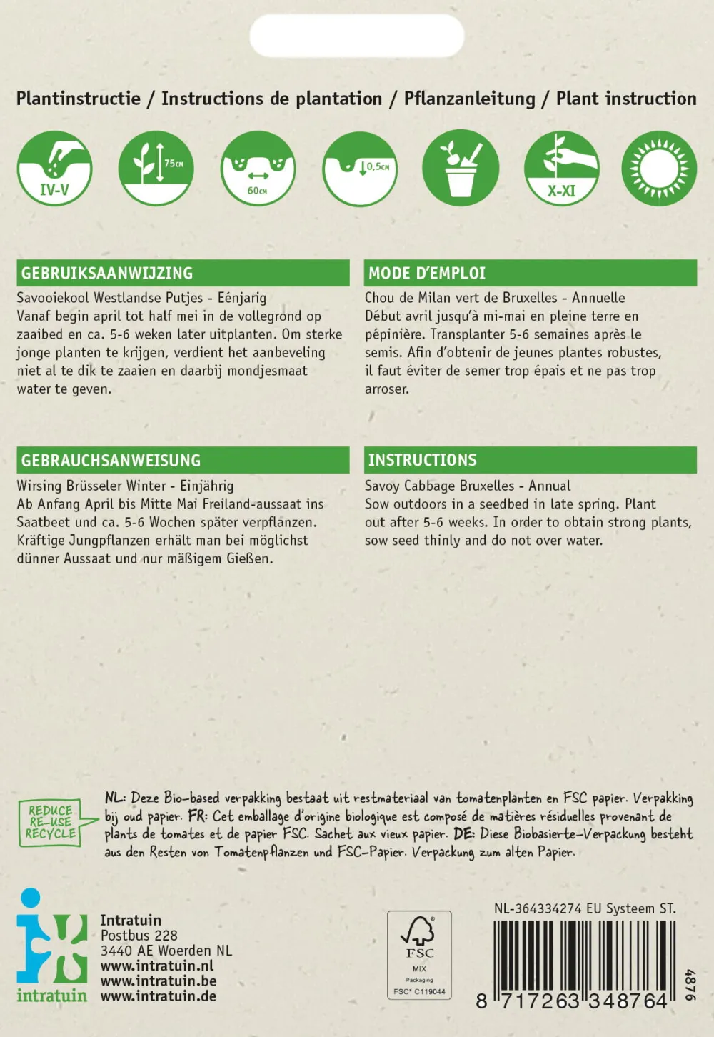 Best Wirsing (Brassica oleracea 'Brüsseler Winter') Samen Gemüsesamen|Saatgut