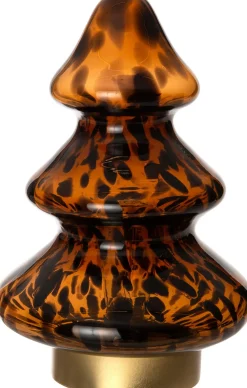 New  Tischleuchte Weihnachtsbaum braun warmweiß D 13,7 H 21,5 cm Weihnachtsfiguren & -Objekte