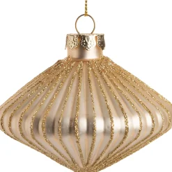 Sale  Weihnachtsbaumschmuck Tropfen Jemma gold D 8 H 5 cm Weihnachtskugeln & -Anhänger