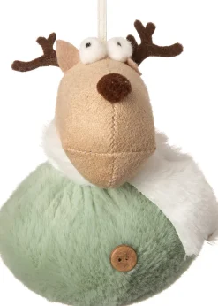 Outlet  Weihnachtsbaumschmuck Rentier grün 8 x 8 x 11 cm Weihnachtskugeln & -Anhänger