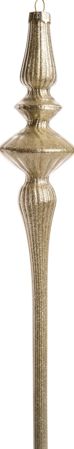 New  Weihnachtsbaumschmuck Elvina gold D 5 H 27 cm Weihnachtskugeln & -Anhänger