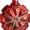 Clearance  Weihnachtsbaumschmuck Blume Louisia rot 10 x 10 x 4 cm Weihnachtskugeln & -Anhänger