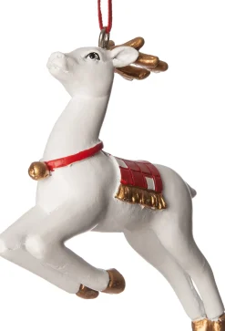 Sale  Weihnachtsbaumschmuck Rentier weiß 6,5 x 3 x 9 cm Weihnachtskugeln & -Anhänger