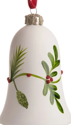 Outlet  Weihnachtsbaumschmuck Glocke weiß / grün D 7 H 9 cm Weihnachtskugeln & -Anhänger