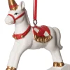 Best  Weihnachtsbaumschmuck Schaukelpferd weiß 6,5 x 3 x 9 cm Weihnachtskugeln & -Anhänger