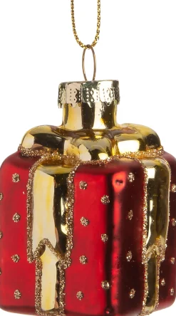 Discount  Weihnachtsbaumschmuck Geschenk rot / gold 3,5 x 3,5 x 5,5 cm Weihnachtskugeln & -Anhänger