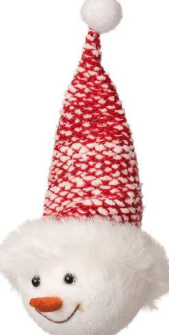 Best  Weihnachtsbaumschmuck Candyline Schneemann mit Mütze rot 7,5 x 7,5 x 17 cm Weihnachtskugeln & -Anhänger
