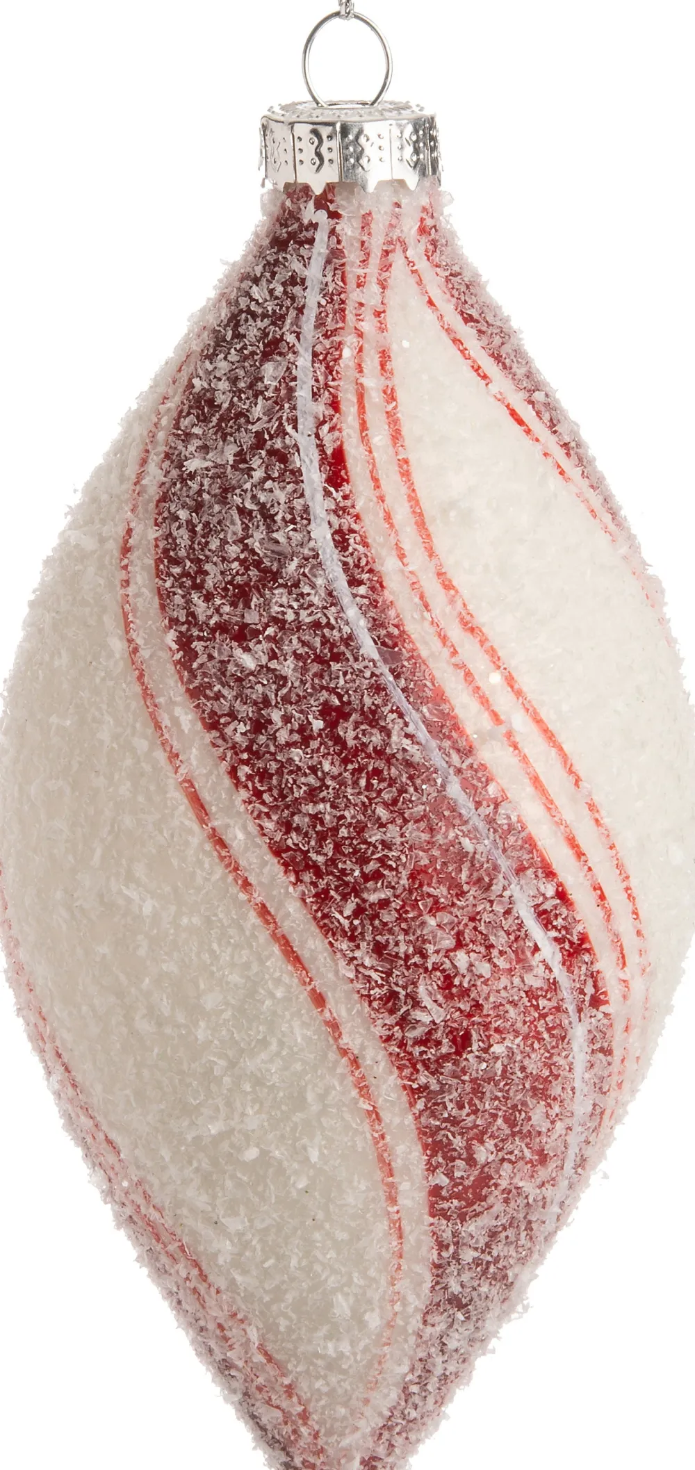 Online Weihnachtsbaumschmuck Tropfen Dixie weiß / rot D 6 H 12 cm Weihnachtskugeln & -Anhänger