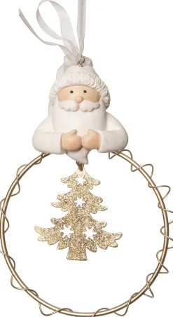 Sale  Weihnachtsbaumschmuck Weihnachtsmann gold/weiß 9 x 3 x 13,5 cm Weihnachtskugeln & -Anhänger
