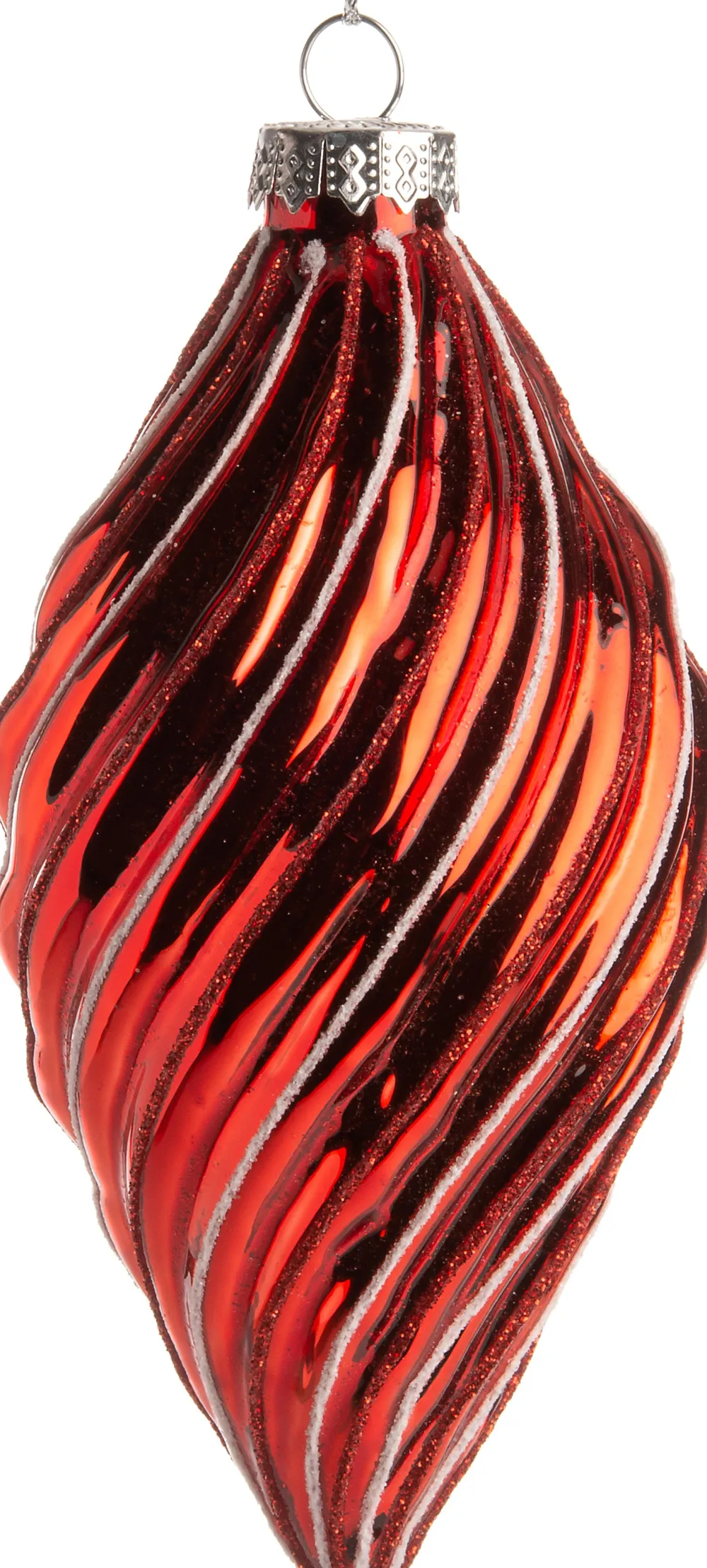 Weihnachtsbaumschmuck Tropfen Cate rot D 6 H 12 cm Weihnachtskugeln & -Anhänger