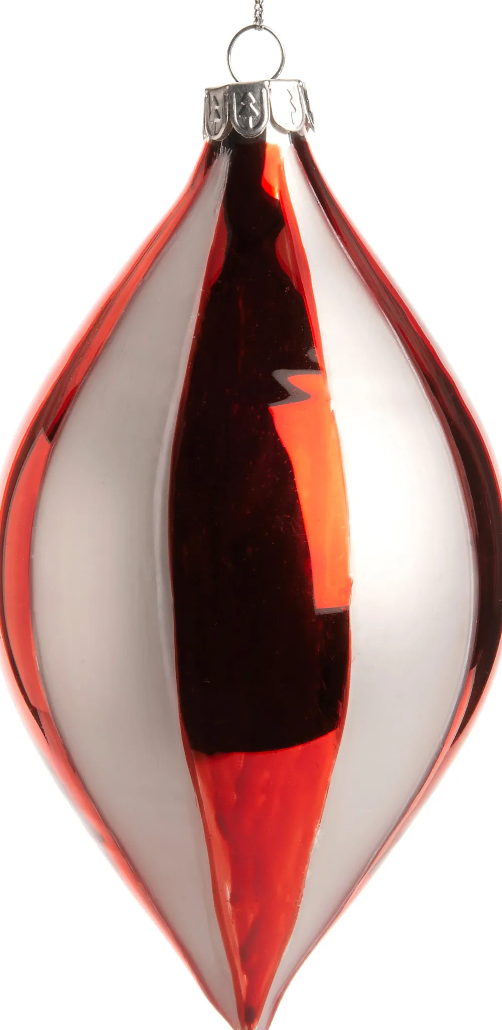 Online Weihnachtsbaumschmuck Tropfen Talina rot / weiß D 8 H 14 cm Weihnachtskugeln & -Anhänger