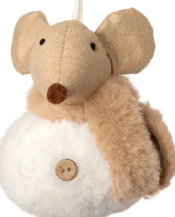  Weihnachtsbaumschmuck Maus weiß 8 x 8 x 11 cm Weihnachtskugeln & -Anhänger