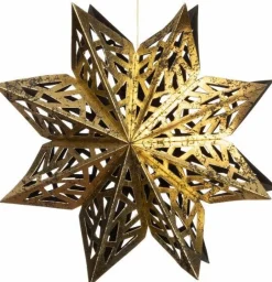 Best  Weihnachtsbaumschmuck Schneeflocke gold 15 x 15 x 15 cm Weihnachtsdeko Zum Aufhängen