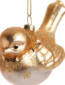  Weihnachtsbaumschmuck Vogel Sanny gold 10,5 x 6 x 6,5 cm Weihnachtskugeln & -Anhänger