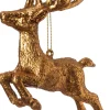 Discount  Weihnachtsbaumschmuck Rentier springend gold 11,5 x 4,2 x 10 cm Weihnachtskugeln & -Anhänger