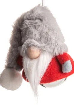 Best  Weihnachtsbaumschmuck Wichtel mit Glocke grau 10 x 6 x 12 cm Weihnachtskugeln & -Anhänger