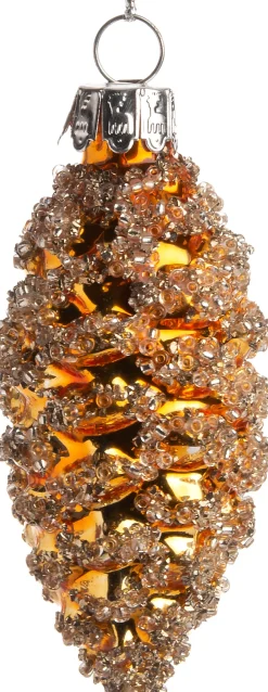 Outlet  Weihnachtsbaumschmuck Tannenzapfen Devona gold D 3,5 H 7,5 cm Weihnachtskugeln & -Anhänger