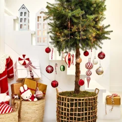 Discount  Weihnachtsbaumschmuck Candyline Bonbon weiß 16 x 16 x 37 cm Weihnachtsdeko Zum Aufhängen