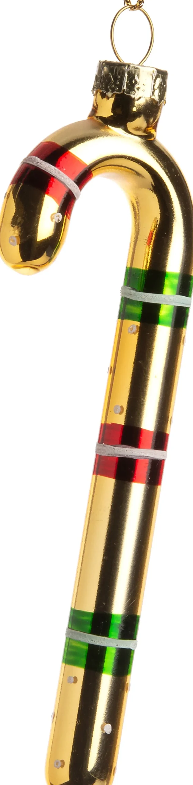 Discount Weihnachtsbaumschmuck Zuckerstange gold 4 x 1,3 x 12 cm Weihnachtskugeln & -Anhänger