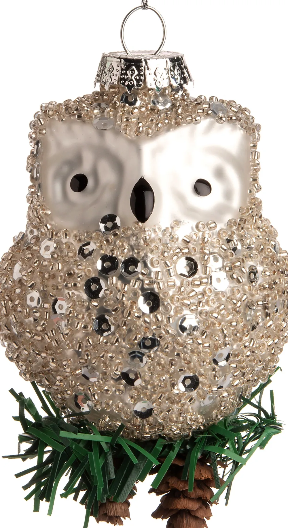 New Weihnachtsbaumschmuck Uil silber 6 x 5 x 10 cm Weihnachtskugeln & -Anhänger