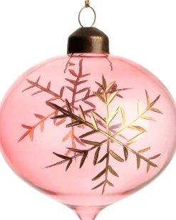 Discount  Weihnachtskugel Zwiebel Leann rosa / transparent D 8 cm Weihnachtskugeln & -Anhänger