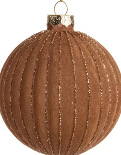 Hot  Weihnachtskugel Samt gold D 10 cm Weihnachtskugeln & -Anhänger