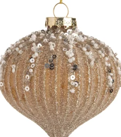 Best  Weihnachtskugel Zwiebel Marylou gold D 8 cm Weihnachtskugeln & -Anhänger