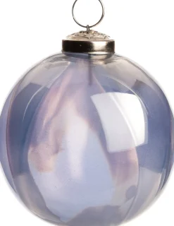 Best  Weihnachtskugel marmoriert blau D 8 cm Weihnachtskugeln & -Anhänger