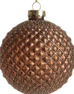 Clearance  Weihnachtskugel Rauten klein braun D 8 cm Weihnachtskugeln & -Anhänger