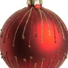 New  Weihnachtskugel Vicki Linie rot D 8 cm Weihnachtskugeln & -Anhänger