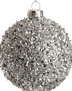 New  Weihnachtskugel silber D 8 cm Weihnachtskugeln & -Anhänger