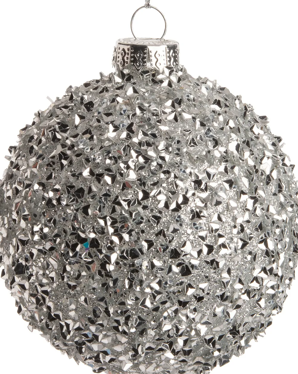 New Weihnachtskugel silber D 8 cm Weihnachtskugeln & -Anhänger