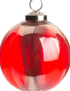Sale  Weihnachtskugel marmoriert rot D 10 cm Weihnachtskugeln & -Anhänger