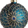 New  Weihnachtskugel Caeli Blume blau D 8 cm Weihnachtskugeln & -Anhänger
