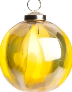 Hot  Weihnachtskugel marmor gelb D 10 cm Weihnachtskugeln & -Anhänger