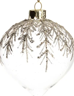 Clearance  Weihnachtskugel Zwiebel Glennis transparent / gold D 8 cm Weihnachtskugeln & -Anhänger