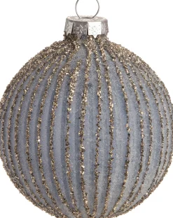 New  Weihnachtskugel Freda Linie blau D 8 cm Weihnachtskugeln & -Anhänger