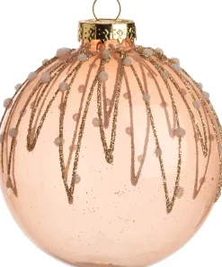 Discount  Weihnachtskugel Kamelia Blume rosa / semitransparent D 8 cm Weihnachtskugeln & -Anhänger