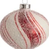 Online  Weihnachtskugel Zwiebel Dixie weiß / rot D 8 cm Weihnachtskugeln & -Anhänger