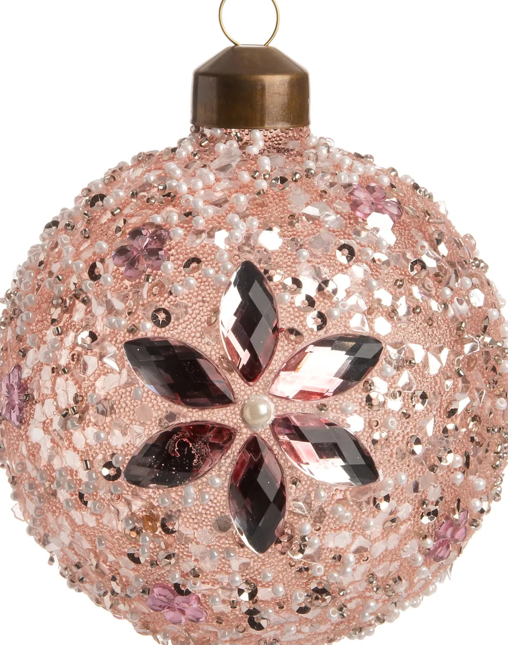 Outlet Weihnachtskugel Abbey rosa D 8 cm Weihnachtskugeln & -Anhänger