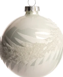 Discount  Weihnachtskugel Blyss Blatt weiß D 8 cm Weihnachtskugeln & -Anhänger