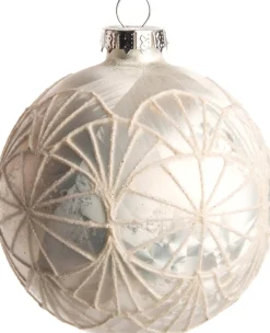 Best  Weihnachtskugel Blyss weiß D 8 cm Weihnachtskugeln & -Anhänger