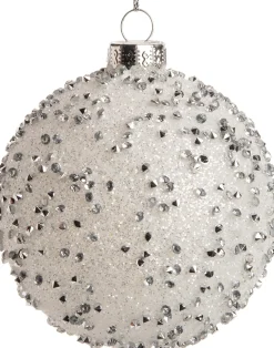  Weihnachtskugel Daye weiß D 8 cm Weihnachtskugeln & -Anhänger