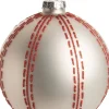 Outlet  Weihnachtskugel Denia weiß / rot D 10 cm Weihnachtskugeln & -Anhänger