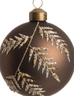 Outlet  Weihnachtskugel Dana dunkelbraun D 8 cm Weihnachtskugeln & -Anhänger