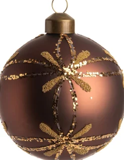 Outlet  Weihnachtskugel Elora braun D 8 cm Weihnachtskugeln & -Anhänger