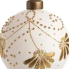 Outlet  Weihnachtskugel Fanny weiß / gold D 8 cm Weihnachtskugeln & -Anhänger