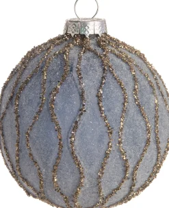 Best  Weihnachtskugel Freda blau D 8 cm Weihnachtskugeln & -Anhänger
